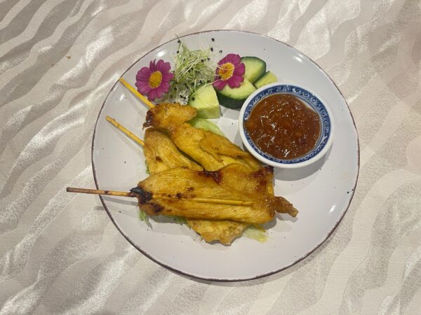 10. Grilled Chicken Skewers with 'Satay' sauce